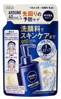 Men Active Age One Step Care Q10 Facial Wash Lightly Scent Refill 130ml