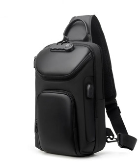 Men Backpack Sling Bag Crossbody Backpack Shoulder Daypack Rucksack for Men USB Anti-Theft Men'S Chest Bag