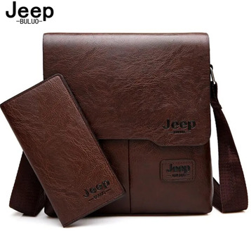 Men Bag Famous Brand 2 pcs Set Man Leather Messenger Shouder Bag Business Travelling Bags Male Tote Cross body Bags