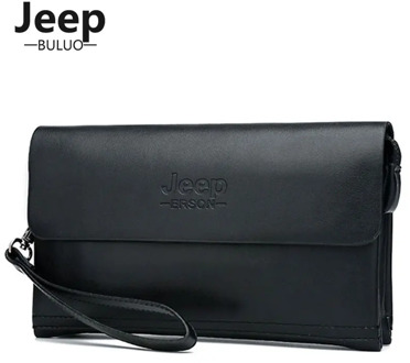 Men Business Clutch Bag Leather Brown Casual Wallet Male Wrist Bags for Phone Credit Card Long Holder Pocket Waterproof Pouch