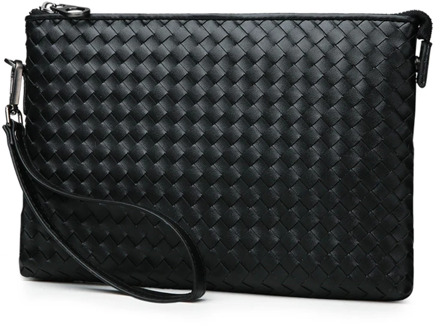 Men Clutch Bags Leather Plaid Design Clutches Bag for Man Casual Pack Wallet with Hand Strap Waterproof Pouch Popular Small bag