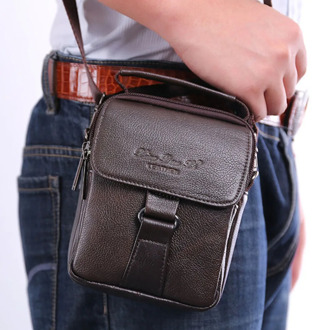 Men Genuine leather Cowhide Shoulder Messenger Crossbody Brand Famous Small Belt Hip Waist Pack Fanny Male Tote Hand Purse Bag