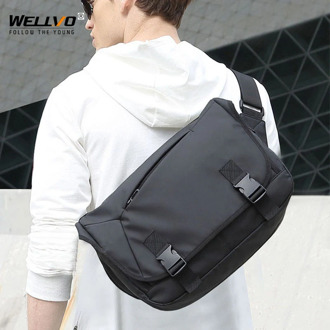 Men Large Crossbody Messenger Bags Oxford Waterproof Waist Bag Sling Shoulder Travel Bag Large Crossbody Cycling Handbag XA43C