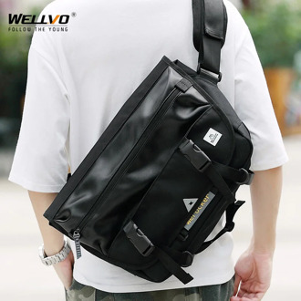 Men Messenger Bags Waterproof Big Crossbody Shoulder Bag Famous Brands High Quality Men's Hip Hop Street Travel Bag Male X182C