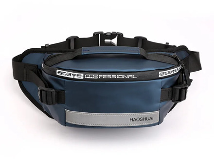 Men Nylon Waist Bags Fanny Single Chest Pack Multi-Functional Anti-theft Reflective Strip Shoulder Male Hip Bum Belt Bag