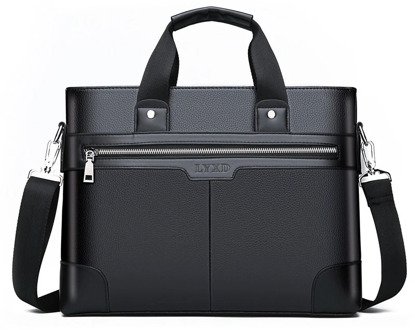 Men PU Leather Shoulder Fashion Handbags Business Bags Black Bag Men for Document Male Briefcases Leather Laptop Briefcases Bag