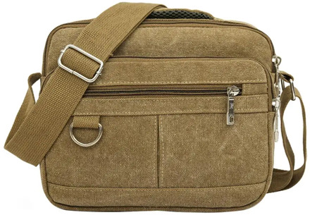 Men's Bag Casual Canvas Shoulder Bag Large Capacity Multi-pocket Handbag Messenger Bag for Male 2020 Simple Designer Travel Bags