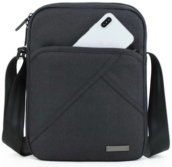 Men's bag light Men Shoulder Bag for 9.7'pad 8 pocket Waterproof Casual crossbody bag Black Canvas Messenger bag shoulder