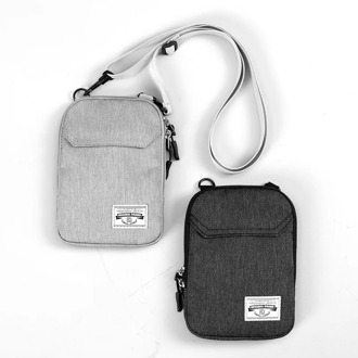 Men's Bags Men Shoulder Bags for 6' Cell Phone Mini Bags Waterproof Casual Crossbody Bag Black Canvas Messenger Bag Shoulder