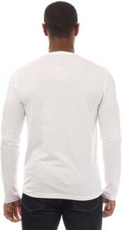 Men's Belstaff Cotton Jersey Long Sleeve T-Shirt in White - maat Wit