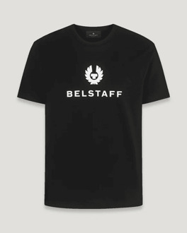 Men's Belstaff Cotton Jersey Signature T-Shirt in Black Zwart