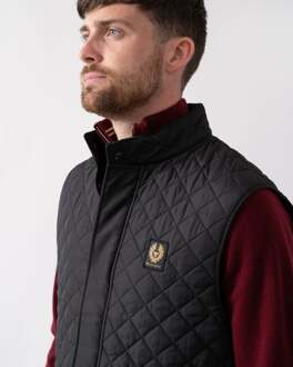 Men's Belstaff Icon Gilet in Black Zwart