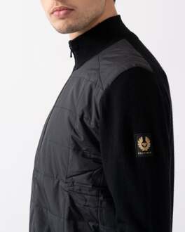 Men's Belstaff Kelbrook Zip Cardigan in Black Zwart - XS