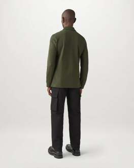 Men's Belstaff Long Sleeved Polo Shirt in Green Groen