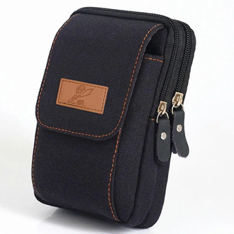 Men's Belt Bag Canvas Material British Casual Retro Style High Quality Multifunctional Large Capacity Design