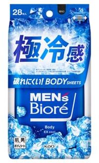 Men's Biore Body Sheet For Face & Body EX Cool - 28 pcs
