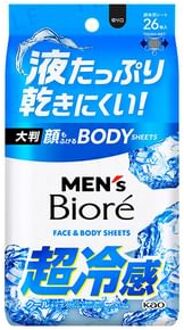 Men's Biore Face & Body Sheet Cool Ocean 26 pcs