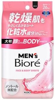 Men's Biore Face & Body Sheet Mild Floral 26 pcs