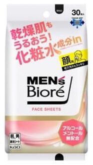 Men's Biore Face Sheet Mild Floral - 30 pcs - With Lotion Ingredients