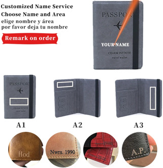 Men's Business Bank Card Holder Case Women Credit ID Document Cardholder Customized Free Engraved Passport Cover Travel Wallet
