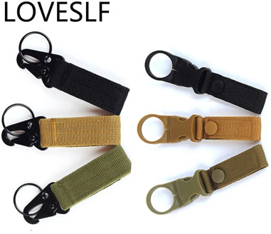 Men's canvas clasp Colorful Keychain Military nylon metal button Oyster mouth shape Paste belts Cool alloy buckle men eagle belt