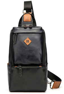 Men's Chest Bags Leather Sling Bags Men Crossbody Bags for Men Messenger Satchels Fashion Men Satchels Bag Male Chest Bag Packs