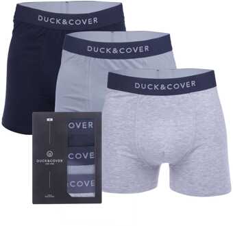 Men's Duck and Cover 3 Pack of Sagnet Boxers in Navy Grey