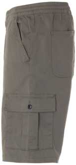 Men's Farah Crane Organic Stretch Twill Cargo Shorts in Green Groen - XL