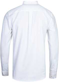 Men's Farah Drayton Long Sleeve Polo Shirt in White Wit