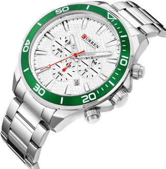 Men's Fashion Wrist Watches Chronograph Watches Stainless Steel Band For Man Luxury Brand CURREN Water Resistant Quartz Relojes