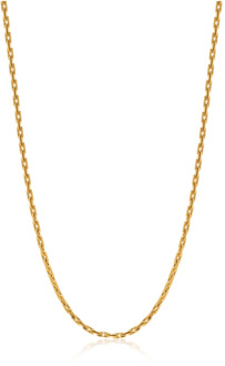 Men's Gold Paperclip Chain Nialaya , Yellow , Heren - ONE Size