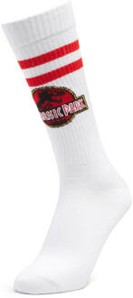 Men's Jurassic Park Logo Sports Socks - White - UK 4-7.5 Wit