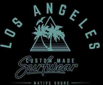 Men's Los Angeles Surfwear T-Shirt - Black - 5XL Zwart