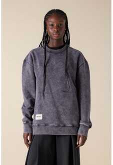 Men's Mizuno Sportstyle Crewneck Sweatshirt in Purple Paars