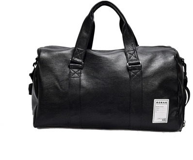 Men's Multi-Function PU Soft Material Long-Distance Train Handbag High Quality Casual Large Capacity Men's Travel Bag
