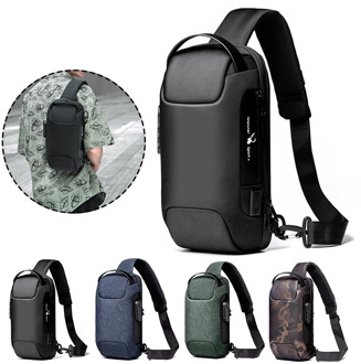 Men's Multifunctional Anti-theft Crossbody bags USB casual Shoulder Chest Bags Outdoor Waterproof Travel Messenger Sling Bags