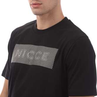 Men's NICCE Alttio Logo T-Shirt in Black - maat Zwart