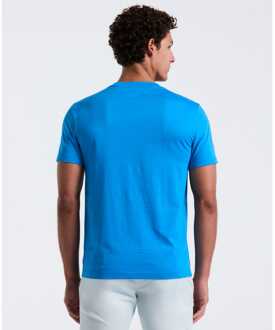 Men's Original Penguin Embroidered Logo T-Shirt in Blue Blauw