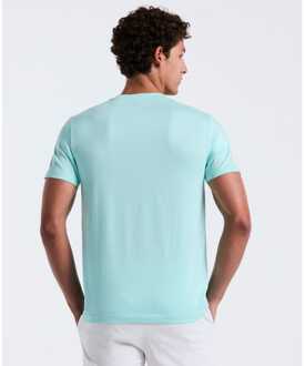 Men's Original Penguin Embroidered Logo T-Shirt in Blue - maat S Blauw