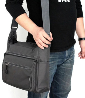 Men's Shoulder & Messenger Bag Oxford Cloth Material British Casual Style High Quality Design Multi-function Large Capacity