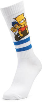 Men's Simpsons Barts Friends Sports Socks - White - UK 4-7.5 Wit