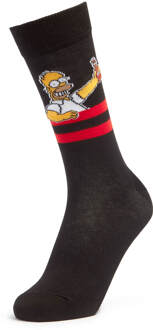 Men's Simpsons Homer Beer Socks - Black - UK 8-11 Zwart