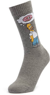 Men's Simpsons Homer Mmm Donuts Socks - Charcoal - UK 8-11 Grijs