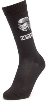 Men's Storm Trooper Face Sports Socks - Black - UK 8-11