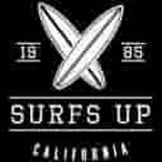 Men's Surfs Up T-Shirt - Black - 5XL Zwart