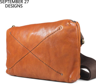 Men's Waist Packs Genuine Leather Casual Chest Bags First Layer Cow Leather Travel Shoulder Crossbody Bags Male Fanny Belt Pack