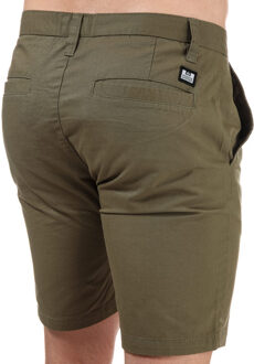 Men's Weekend Offender Dillenger Cotton Twill Chino Shorts in Khaki Kaki - M