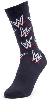 Men's WWE Logo Socks - Navy - UK 8-11 Blauw