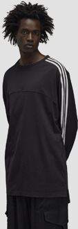 Men's Y-3 3-Stripes Long Sleeve T-Shirt in Black - maat S Zwart