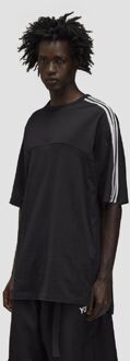 Men's Y-3 3-Stripes Short Sleeve T-Shirt in Black - maat M Zwart